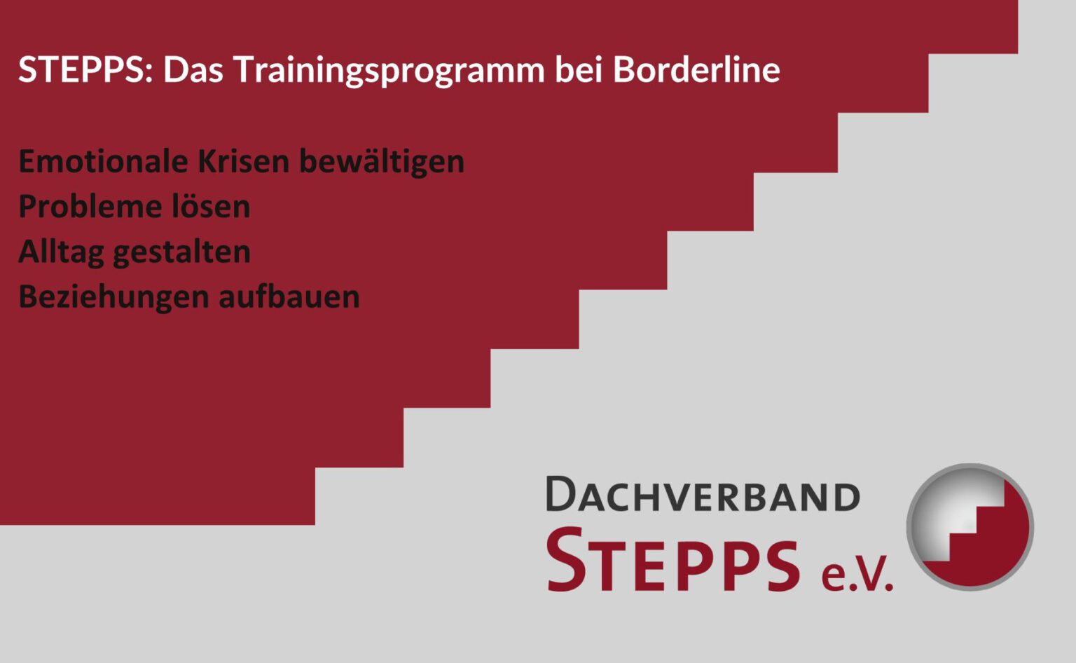 Fortbildung STEPPS Das Trainingsprogramm bei Menschen mit BorderlinePersönlichkeitsstörung